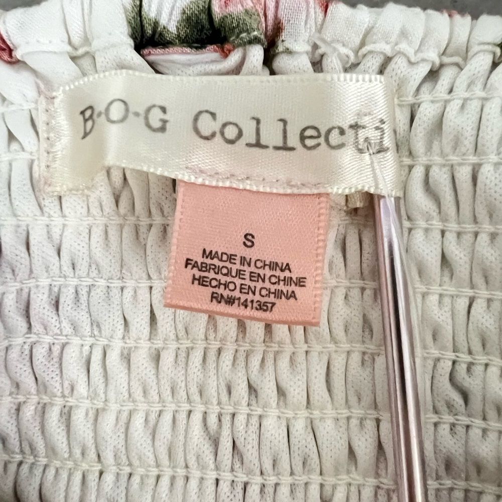 B.O.G. Collective Floral Sundress Size Small White Pink Coqette Cottagecore - Picture 8 of 11